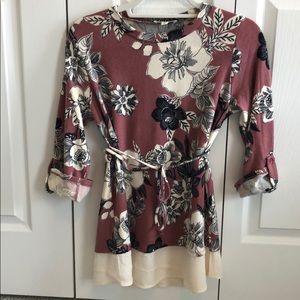 Maternity 3/4 length floral shirt